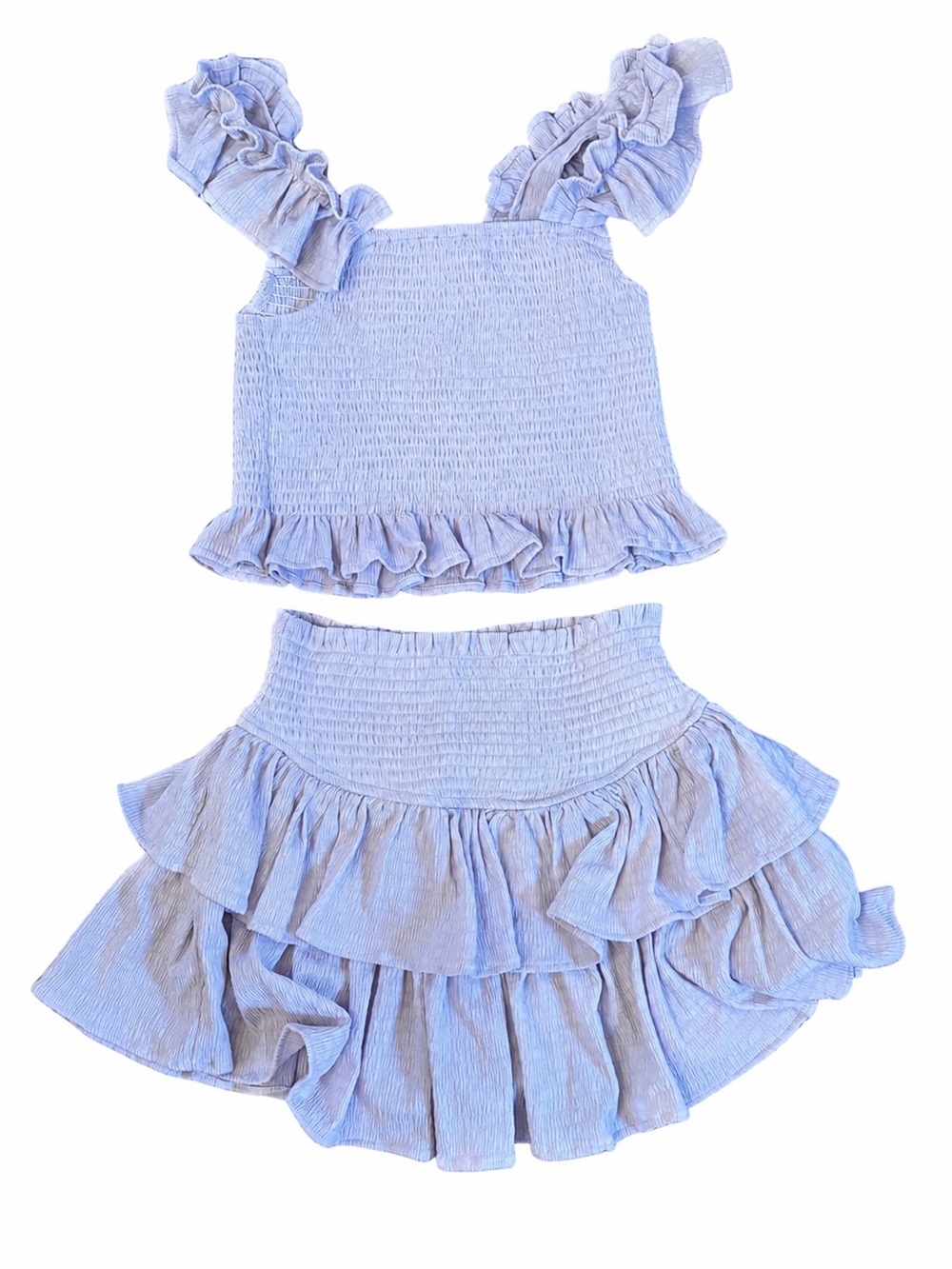 Miou Muse Light Purple Ruffle Two-Piece Set
